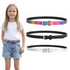 Belts for Girls 3 Pack Little Teen Belt Girls Fashion PU Leather Patent Belt ...