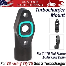 Turbocharger Mount For T4 T6 Mid Frame, 10AN ORB Drain VS Racing 78 / 75 Gen 3