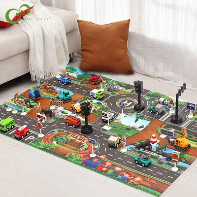 Baby Play Mat City Traffic Road Map Mat Carpet City Car Parking Lot Roadmap Traf