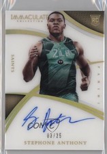 2015 Panini Immaculate Rookie Auto Gold 3/25 Stephone Anthony #110 Auto 0c2