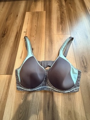 Freya Active Sports Bra 34DD Lightly Padded Underwire Gray Multi-Way Back