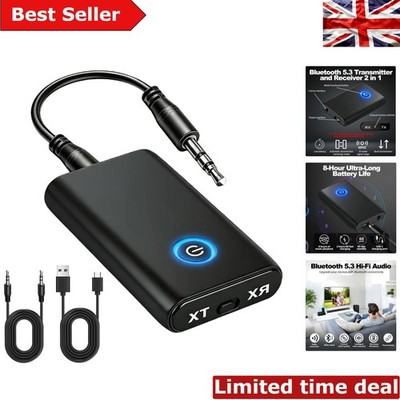 Kompakter 2-in-1 Bluetooth Audio Adapter mit Geräuschunterdrückung und 8H Spielzeit