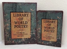 Benzara 59373 Faux Book Box Set Of 2 Storage With Library Of World Poetry Theme