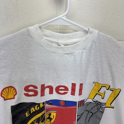 Vintage Mens T-Shirt FERRARI FORMULA 1 Shell F1 Scuderia Moto 