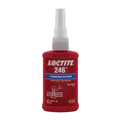 246™ Threadlocker, Medium Strength/High Temperature, 10 mL, 1/4 in to 3/4 in
