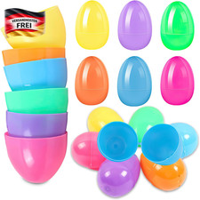 Befüllbare Plastik-Ostereier Set für Kinder 6x4cm bunt & sicher