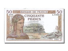 [#201218] Banknote, France, 50 Francs, 50 F 1934-1940   Cérès  , 1939, 1939-11-0