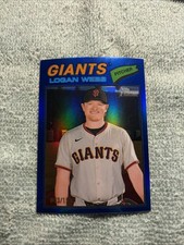 2026 Topps Heritage LOGAN WEBB CHROME BLUE REFRACTOR #82 #d 150 Giants