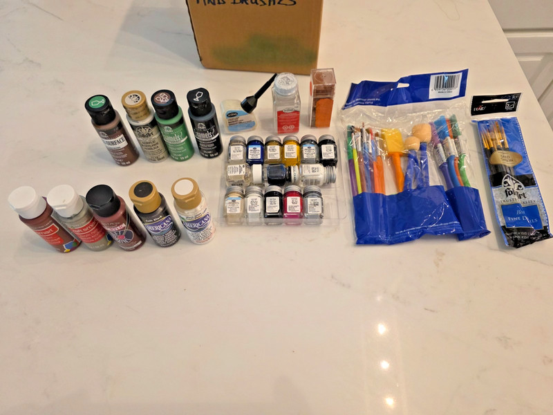 Lot of 56 Model Paints (Testor and more) brushes, stains and more