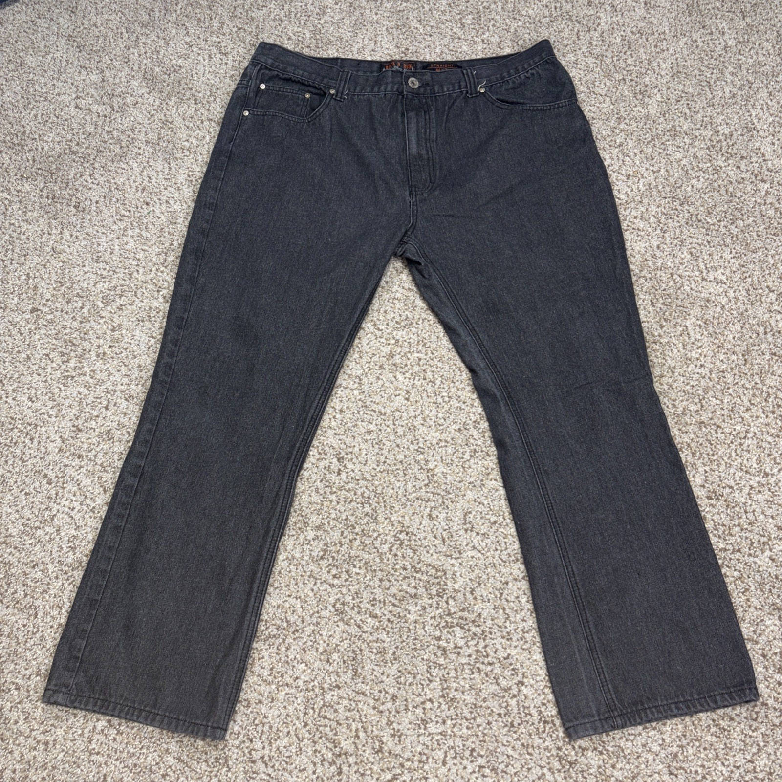 Rock N Run Classic Denim Black Wash Jeans Size 44x32 Fits 40 X 28 - main photo
