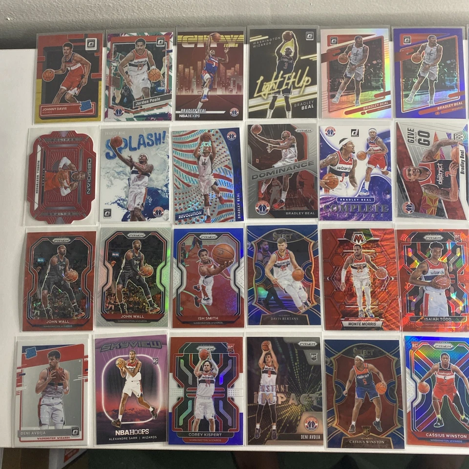 Washington Wizards - ¡Lote de 172 cartas del equipo! Insertos paralelos grandes de colección de novato Foto 2 de 4