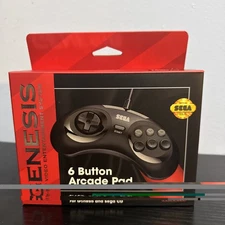 NEW Official Sega CD /Genesis & Mega Drive 6 Button Controller Arcade Pad