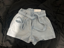 American Eagle Women's Mom Shorts, Super High Rise Stretch, Blue, 000 23W, NWT