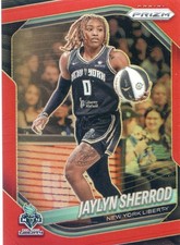 2025 Panini Prizm WNBA Red /299 NO. 93 Jaylyn Sherrod, New York Liberty