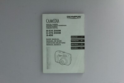 Bedienungsanleitung manual Olympus Camedia D-535 Zoom C-370 X-450 (13021831)