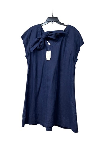 Charter Club Bow-Back Linen A-Line Dress, Intrepid Blue, Sz. PXL - Picture 5 of 12