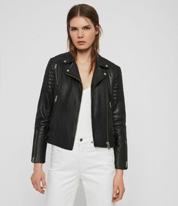 leather quilted biker jacket