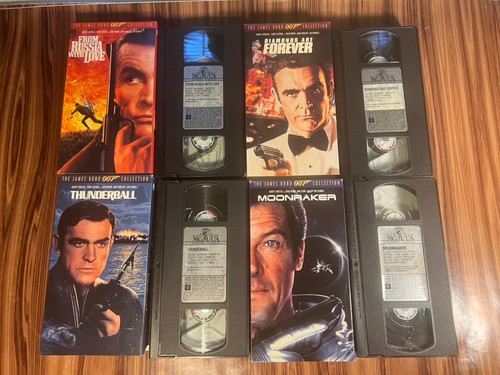 The James Bond Collection VHS Spy 4 Movie Lot Moonraker Thunderball Russia 007 - Picture 11 of 11