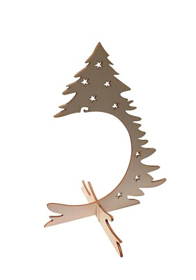 10 Christbaumschmuck aus Holz 20 cm / 7,9'' zum Basteln, Dekorieren & Bemalen