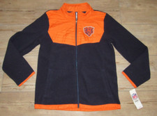 Chicago Bears NFL Team Apparel Fleece 1st 10 Full Zip Jacket Youth Large
