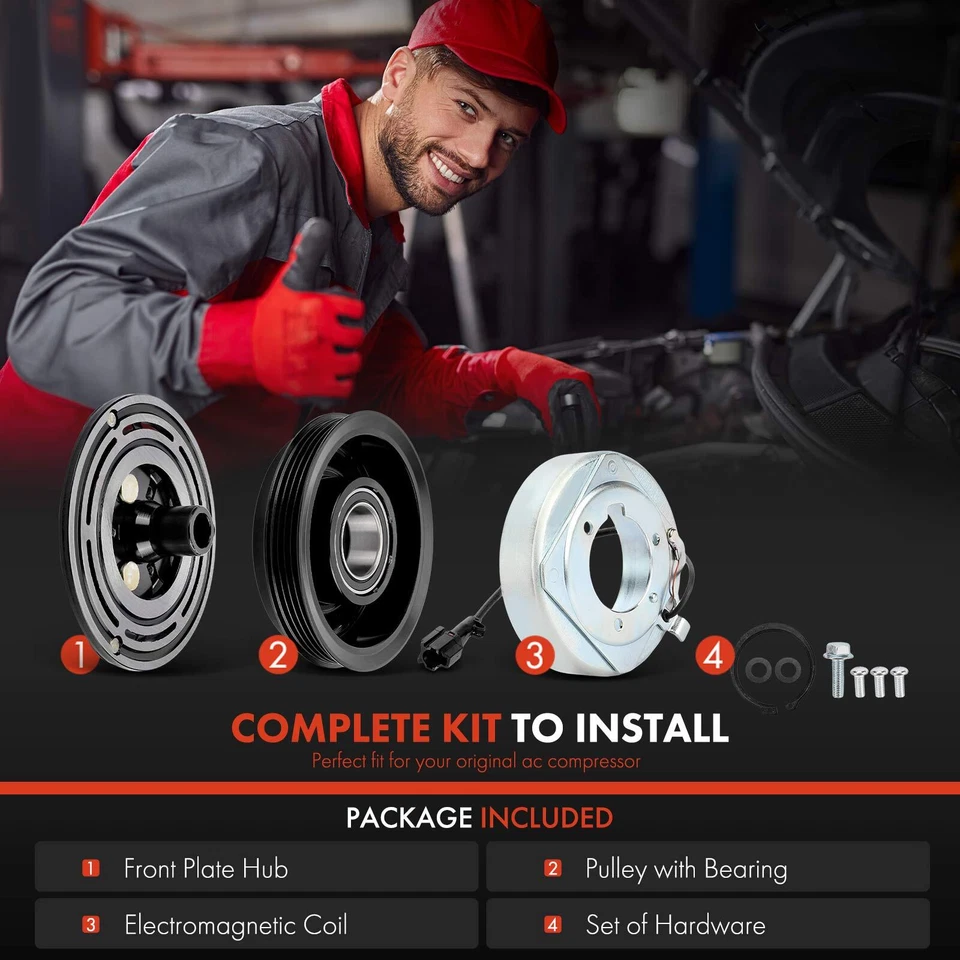 Kit embrague compresor aire acondicionado para Subaru Baja 2003 Impreza 2002-2004 Legacy 00-02 Foto 2 de 4