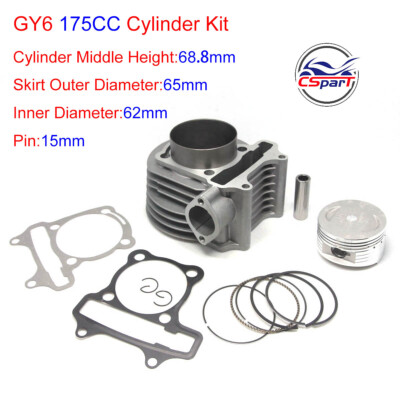62mm Big Bore Cylinder Kit GY6 175cc Baotian Taotao Kazuma Keeway Scooter Buggy