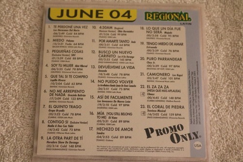 Promo Only Regional Latin June 2004 NM USA CD Los Huracanes Del Norte Palomo - Picture 2 of 2