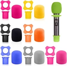 8 Color Microphone Windscreen Set Soft Sponge Covers For Handheld Mic Protection