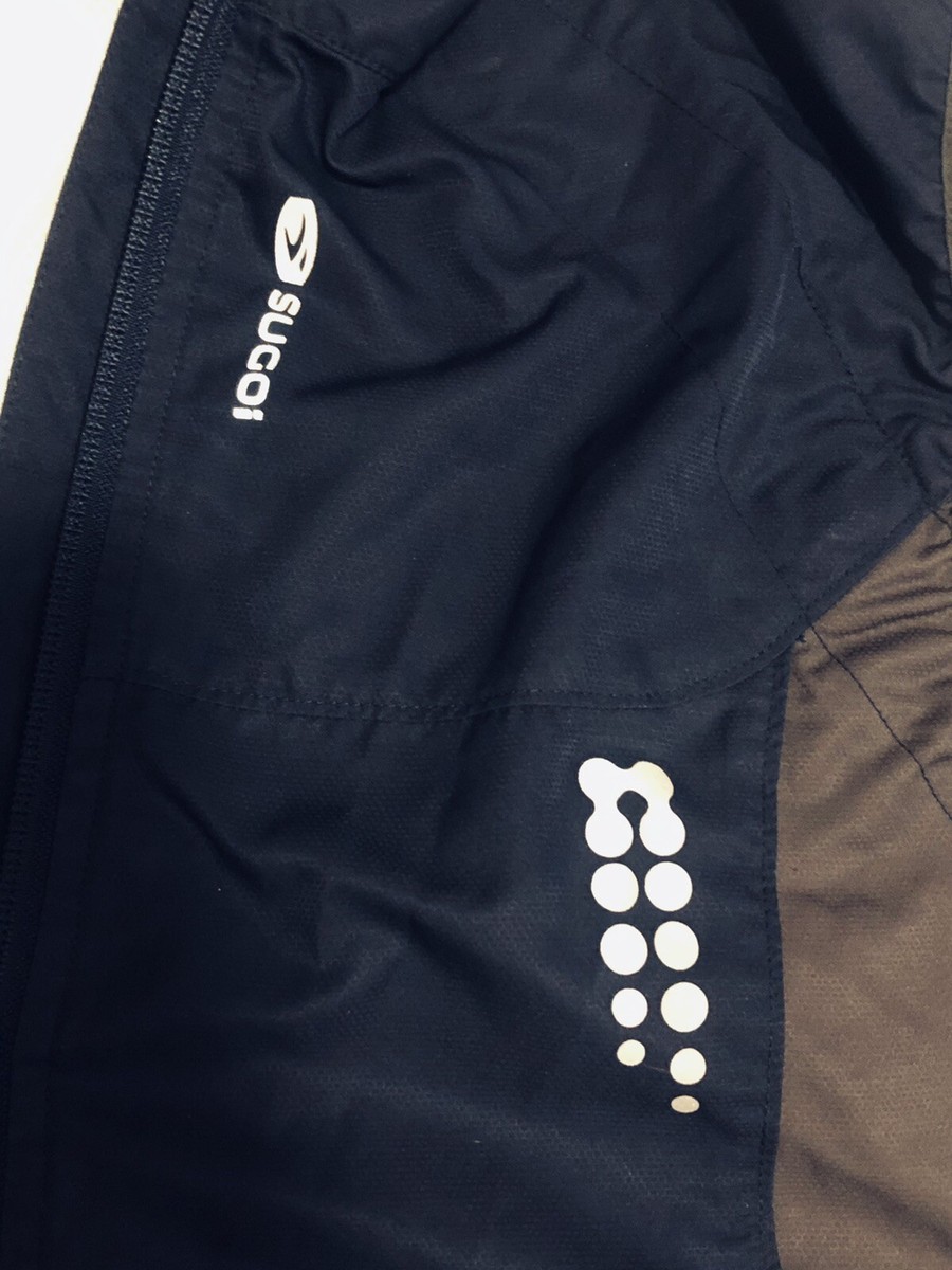 Gilet Cyclisme SUGOI Homme Taille S – Bleu, Maille Ventilée, Réfléchissant, Fermeture éclair Complète