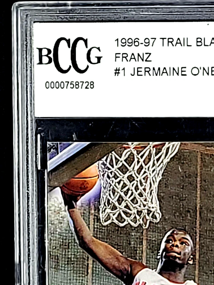 1996 1996-97 Skybox Premium Franz #1 Jermaine O'Neal RC Rookie BCCG 10 Mint+ - Image 4 of 4