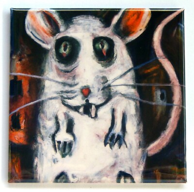 A Weird White Rat FRIDGE MAGNET