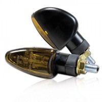 Mini- Blinker Arrow Schwarz Kurz GetöNtes Glas M8 E-GeprüFt Motorradblinker
