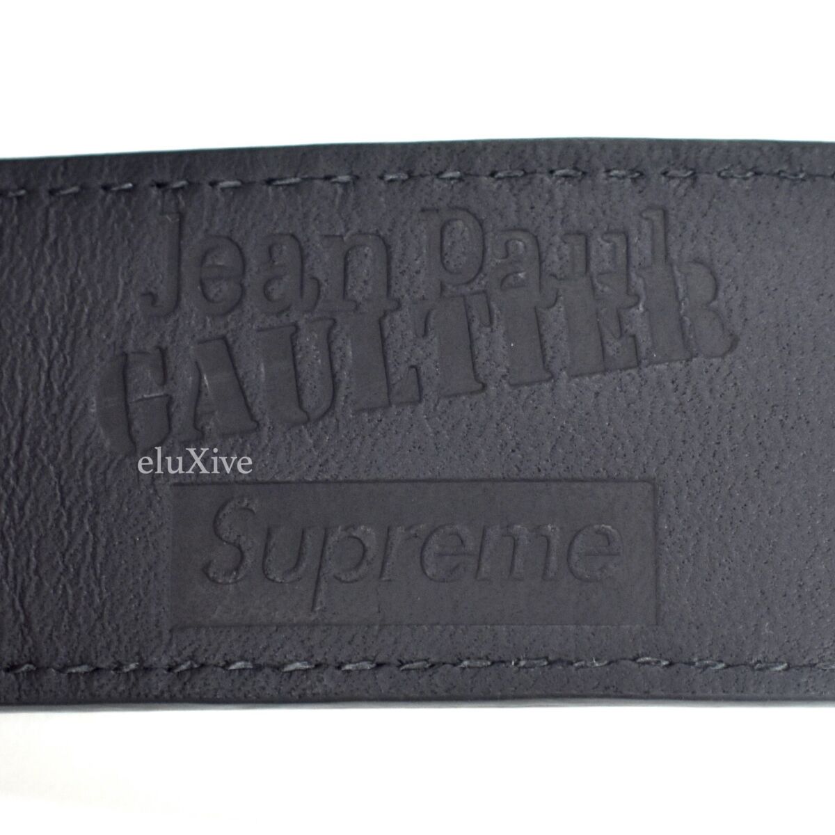 NWT Supreme Jean Paul Gaultier JPG Logo Buckle Leather Belt NWT Supreme Jean Paul Gaultier JPG Logo Buckle Leather Belt