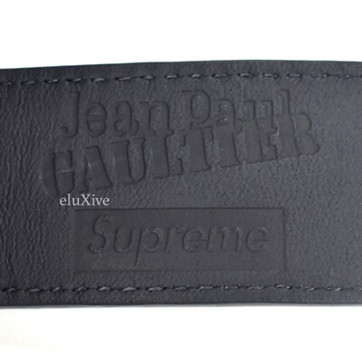 NWT Supreme Jean Paul Gaultier JPG Logo Buckle Leather Belt NWT Supreme Jean Paul Gaultier JPG Logo Buckle Leather Belt