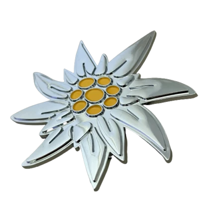 3D bianco pregiato fiore fiore auto decorazione emblema logo scritta adesivo ABS