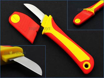 180mm Straight Blade Insulated Electricians Knife Wire Remover Cable Cutter Cut