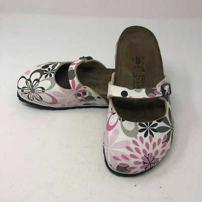 Birkenstock Birkis Womens Sandals Slides Floral 225 Closed Toe Clog Mules Size 4 | eBay