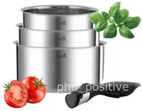 Berretti Comodo Topfset 4-TEILIG, TÖPfe Mit Abnehmbarer Griff, KochtÖPfe, Ovp