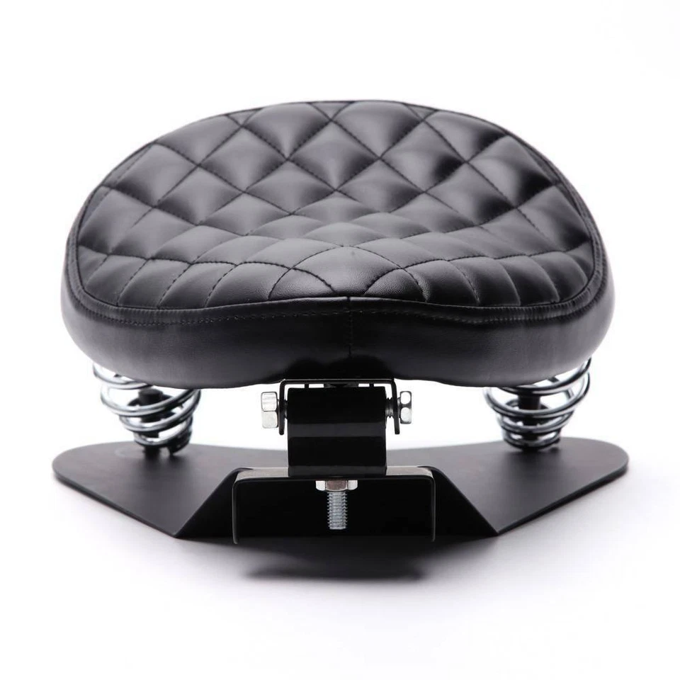 Motorcycle 3'' Spring Solo Seat Saddle +Base Plate For Harley For Bobber Chopper Foto 4 de 4