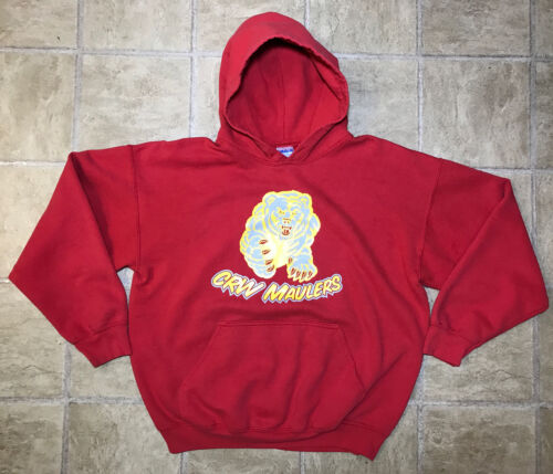 Vintage CRW Maulers Grizzly Graphic Hoodie Size L… - image 1
