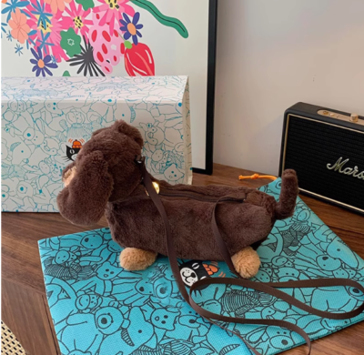Jellycat Otto sausage dog bag soft plush animal Authentic