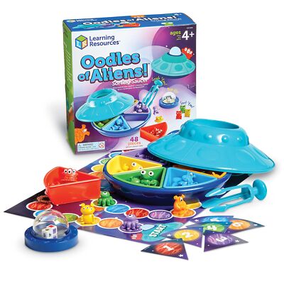 Learning Resources Oodles of Aliens, Sortieruntertasse, Farbsortierspiel für 3 Jahre
