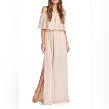 Show me your mumu hacienda off the shoulder maxi dress size s