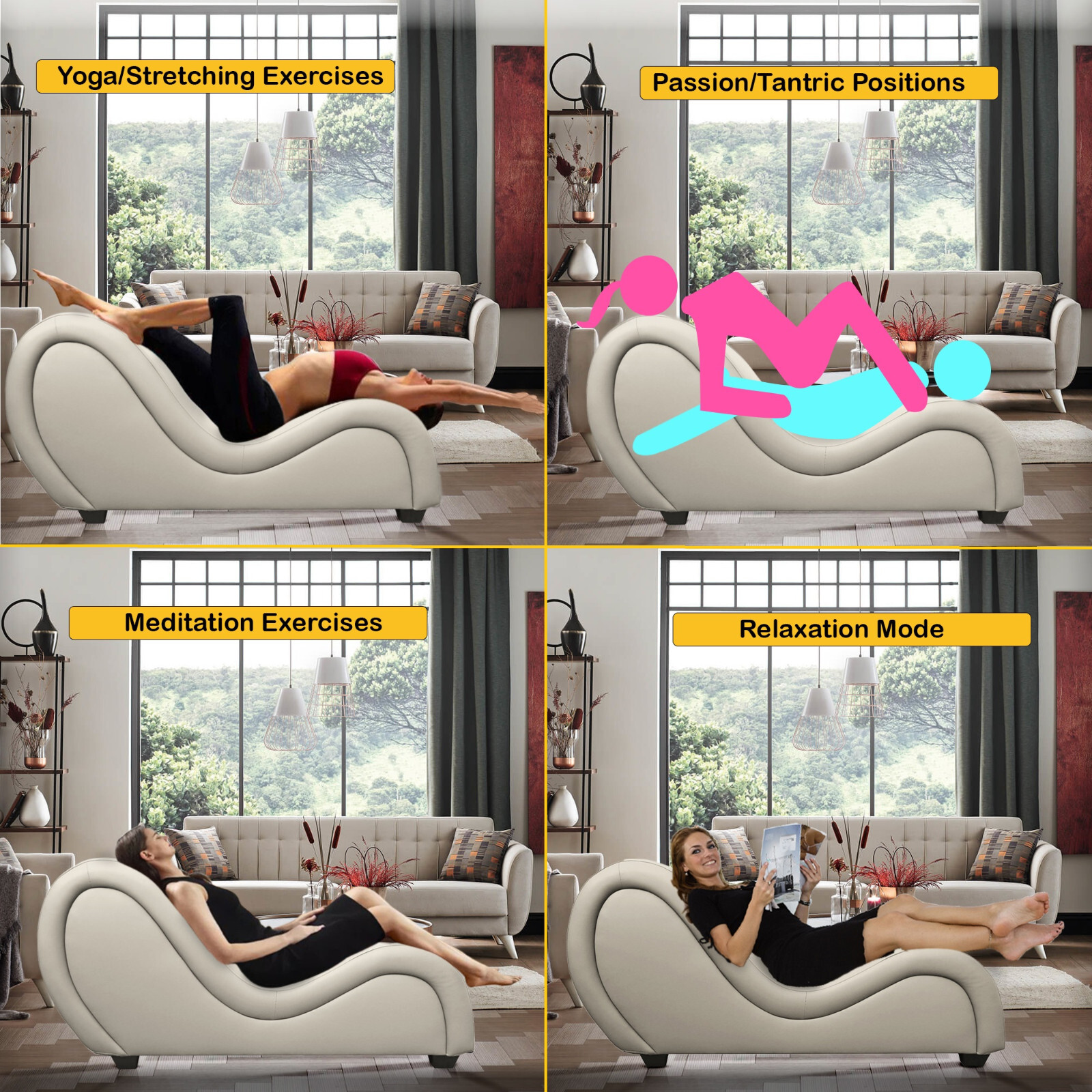 Sex Chair Tantra Sofa Kama Sutra Yoga Position Erotic Multi-Use Couples