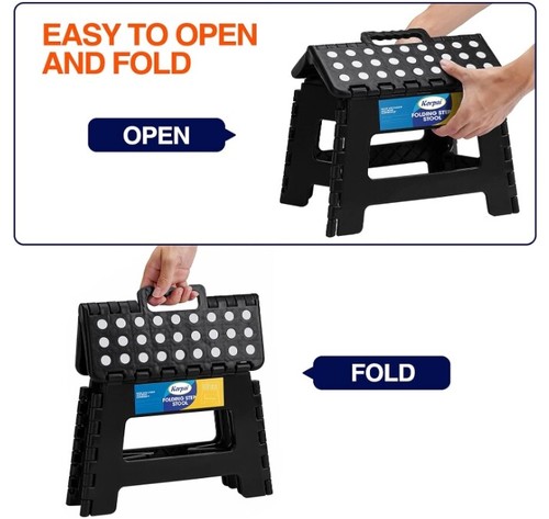 plastic Folding Step Stool 16 inch folding stool seat chair portable kids adults - Picture 27 of 75