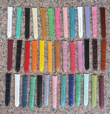 Alligator Crocodile Grain EZ-PIN Genuine Leather interchangeable watch bands