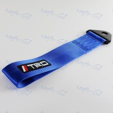 For Tow Towing Strap Jdm Trd Racing Sports Black Hook Loop High Strength