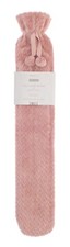Image of Long Hot Water Bottle with Faux Fur Cover 2L Supersoft Warmer Pain Relief