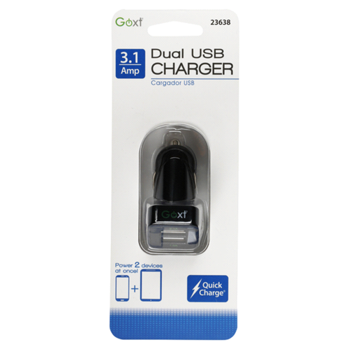 Goxt Black 12V Dual USB Quick Car Charger eBay