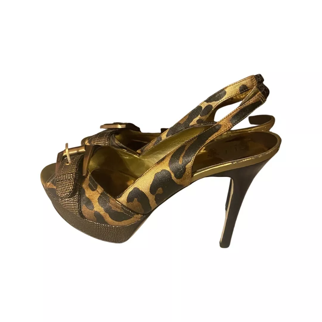 Guess leopard on sale heels